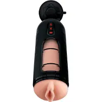 Pipedream Elite Mega Milker - vibrerande, penis?mjölkande konstgjord vagina (svart)