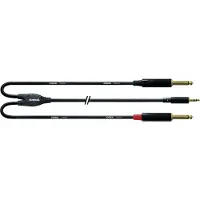 Cordial CFY1,5WPP Audio Adapterkabel [1x Teleplugg 3.5 mm - 2x Teleplugg 6.35 mm] 1.50 m Svart