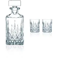 Nachtmann Noblesse Set Karaff Och 2 St Glas - Whiskeyglas & Cognacglas Kristallglas Klar