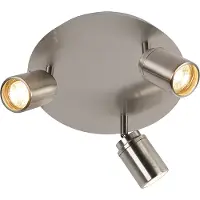 QAZQA Modern badrumsspotlight stål 3-ljus IP44 - Ducha