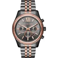 Michael Kors MK8561 Lexington Chronograph Black Dial Two Tone Men's Watch