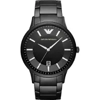 Giorgio Armani Klocka - - AR11079 - Kvarts - Man - Svart - Stål - Chic