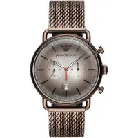 Giorgio Armani AR11169 Brown Mesh Chronograph Men's Watch