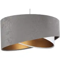 Maco Design Hänglampa Vivien , dimbar, Aluminium / grå / zink, Vardagsrum / matsal, Textil / tyger / siden, Modern, Pendellampa
