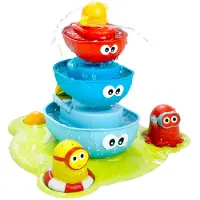 Yookidoo Badleksaker - 7 delar - Stack 'n' Spray Fountain - - One Size - Badleksaker