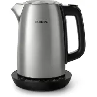 Philips Avance Collection HD9359 - Vattenkokare - 1.7 liter - 2.2 kW - metall/svart, borstad metall