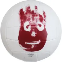Wilson Cast Away, 18-panel ball, Röd, Vit, Läder, Utomhus, Bild, Official