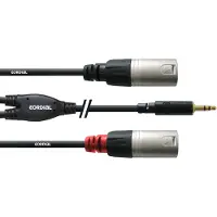 Cordial CFY 1,5 WMM-LONG ljudadapterkabel [1x 3,5 mm jack - 2x XLR] 1,50 m svart