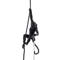 Seletti Monkey Lamp LED-hänglampa hängande svart, Svart, Syntetmaterial, Design