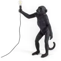 Seletti Utomhusbelysning , Monkey Lamp, Svart, Plast, Design