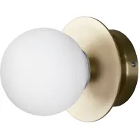 Globen Lighting Vägglampa , ART DECO, dimbara, Guld / mässing, Vardagsrum, Metall, Design