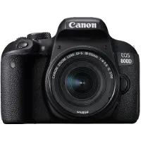 Canon EOS 800D DSLR-kamera + EF-S 18-55mm f/4-5.6 IS STM zoomobjektiv svart