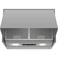 Bosch Serie | 2 DEM66AC00 - Kåpa - integrerad - bredd: 60 cm - djup: 27.1 cm - utsug och cirkulation - silver