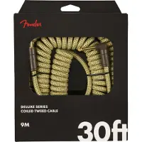 Fender Professional 30ft Spiralkabel Röd Tweed