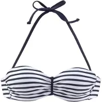 Venice beach Bikiniöverdel marinblå / vit