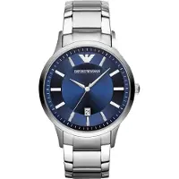 Giorgio Armani herrklocka 43 mm armband i rostfritt stål Quartz AR11180 - Grå - Vattentät 5 Atm