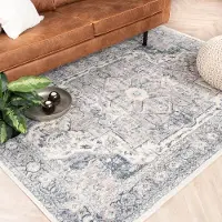 FRAAI Vintage matta | Inspire No. 218 blå/gräddvit hos Volero | 80x150 cm | Polypropen | | Rektangulär | Låg lugg
