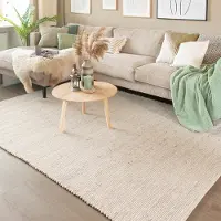 NATURL. Ullmatta | Wise grå/melerad hos Volero | 70x140 cm | Natur | Enfärgad | Rektangulär | Plattvävd