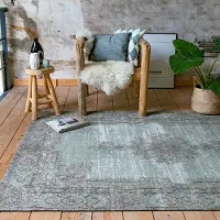 FRAAI Vintage matta | Dreams grön/grå hos Volero | 140x200 cm | Chenille | Symmetrisk | Rektangulär | Plattvävd