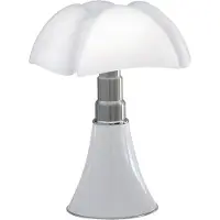 Martinelli Luce Design bordslampa Minipipistrello, dimbar, Vitt / opal, Vardagsrum / matsal, Rostfritt stål, Design, Bordslampa