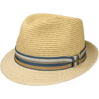 Stetson Licano Toyo Trilby Straw Hat Light Beige