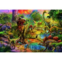 Sonstige Verlage - Land of Dinosaurs - 1000 Piece Jigsaw Puzzle - Puzzle Lim ingr - Avslutade bildtgrder 26,8 " x 18,9 " - lder 14+ (17655)