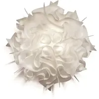 Slamp Design taklampa VELI M, dimbar, Vitt / opal, Vardagsrum / matsal, Syntetmaterial, Design, Taklampa