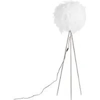 QAZQA Romantisk golvlampa vit - Feather