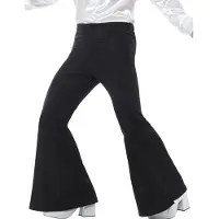 Smiffys 70-tals Herrbyxor Svarta - Medium