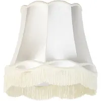 QAZQA Sidenlampskärm grädde 45 cm - Granny