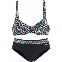 Venice beach Bikini turkos / röd / svart / vit