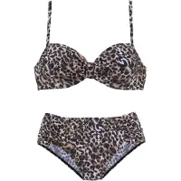 LASCANA Bikini ljusblå / brun / cappuccino / svart