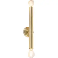 QAZQA Vintage vägglampa guld 2-ljus - Tubi