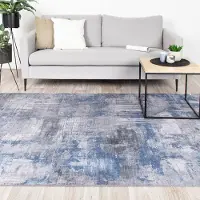 FRAAI Modern matta | Strong blå hos Volero | 230x330 cm | Bomull | Abstrakt | Rektangulär | Plattvävd