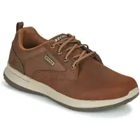 SKECHERS för män. 65693 Delson Antigo - bruna läderskor (42), Hud, Karta, 1 till 3 cm, Nyckelband, Casual