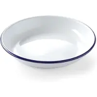 Hendi Djup emaljerad serveringsplatta, vit, diameter 240 mm - 621271