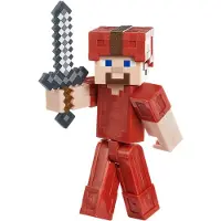 Mattel Minecraft Earth 3,25" Steve i röd läderfigur