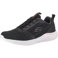 SKECHERS Låg sneaker 'Bounder' gråmelerad / mörkorange / svart