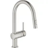 GROHE Minta etgr kitchen shower dual - etgrkökskran, C pipa, ethulsmontage, supersteel 32321DC2