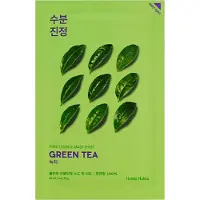 Holika Holika Pure Essence Mask Sheet Grönt te 10 st + SLUMPMÄSSIG GÅVA black