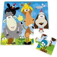 Stamp Puzzle skummatta Djur 37 cm x 37 cm ZA3151