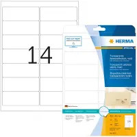 Herma Transparenta folieetiketter A4 | 99,1 x 38,1mm | 8671 | matt | 350st