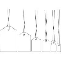 Herma Strung marking tags - Vit - 25 x 38 mm 1000 etikett (er) taggar för namnskylt
