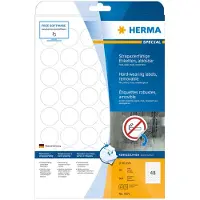 Herma Väderbeständiga folieetiketter A4 | Ø30mm | 4571 | vit rund | 960st
