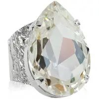Caroline Svedbom Perfect Drop ring crystal rhodium