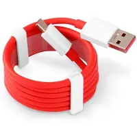 OnePlus USB Typ-C synk- och laddningskabel - röd / vit - bulk