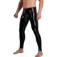 The Latex Collection Latexbyxor med Penis Sleeve Män - Svart - M - Svart