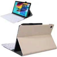 Mtp Products Samsung Galaxy Tab S6 Lite 2020/2022/2024 Fodral med Bluetooth-tangentbord - Guld