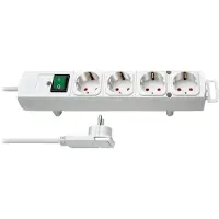 Brennenstuhl Comfort-Line Plus grenuttag 4-vägs med platt stickpropp 2 m / Uttagslist
