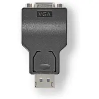 Nedis Displayport-adapter | DisplayPort Hane | VGA hona 15p | 1080p | Nickelplaterad | Rak | Rund | ABS | ABS | Svart | Låda